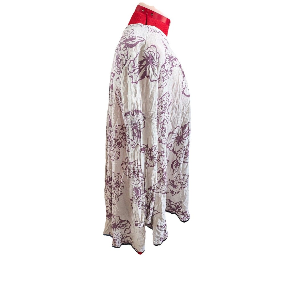 Free People Women’s NWT Purple Floral Tunic Size Small - Picture 4 of 8